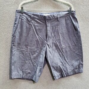 J.Crew Men Shorts 36 Blue Pinstripe Chino Pockets High Rise 10" Inseam Casual